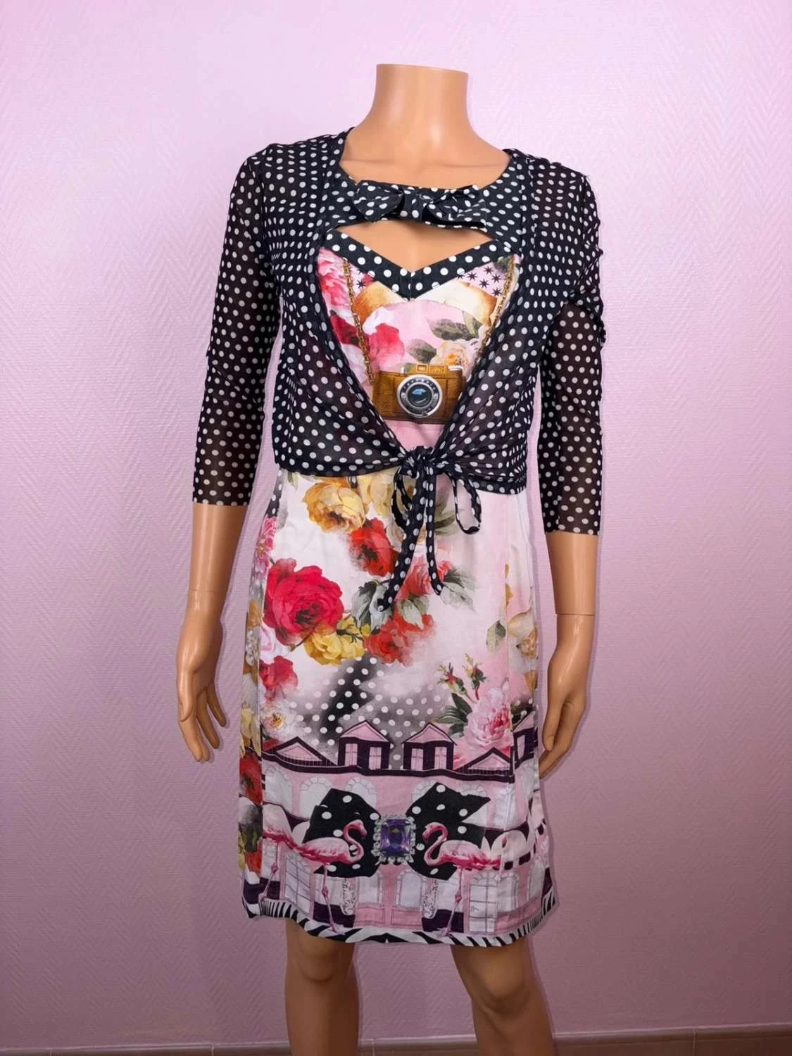 Conjunto de vestido e boleró tamanho 40 em ótimo estado – photo 2
